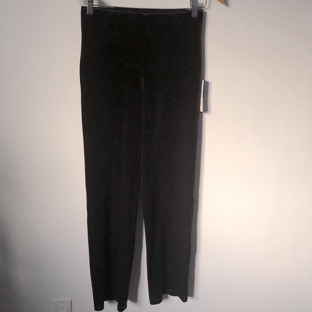 Nygaard Brown velvet sliming wide leg pants